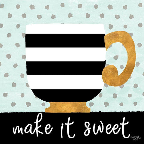 Make it Sweet White Modern Wood Framed Art Print by Baker, Mary Beth