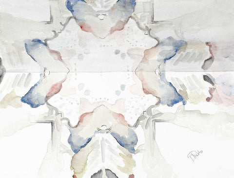 Heaven White Modern Wood Framed Art Print with Double Matting by Pinto, Patricia