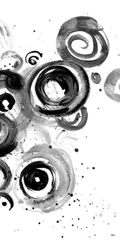 BW Circulation II Black Ornate Wood Framed Art Print with Double Matting by Pinto, Patricia