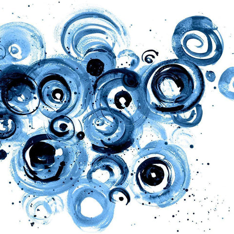 Circulation Midnight Gold Ornate Wood Framed Art Print with Double Matting by Pinto, Patricia