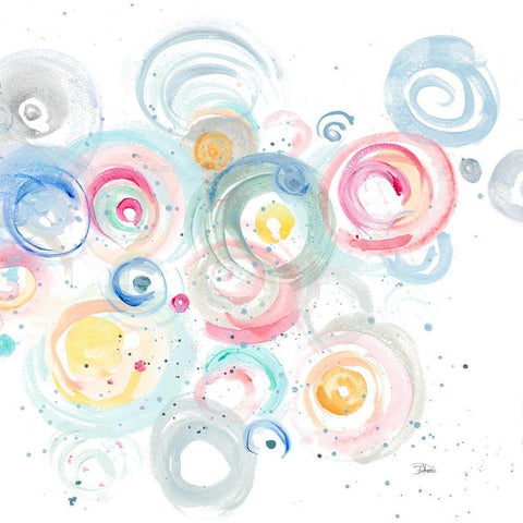 Circulation Square Black Modern Wood Framed Art Print with Double Matting by Pinto, Patricia