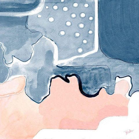 Blue Mountains Gold Ornate Wood Framed Art Print with Double Matting by Pinto, Patricia