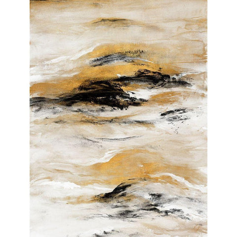 Gold Touch I White Modern Wood Framed Art Print by Loreth, Lanie