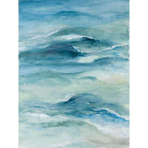 Roaming Sea I White Modern Wood Framed Art Print by Loreth, Lanie