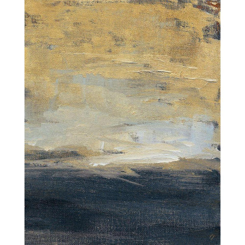 Everlasting Sea Gold II Black Modern Wood Framed Art Print with Double Matting by Loreth, Lanie