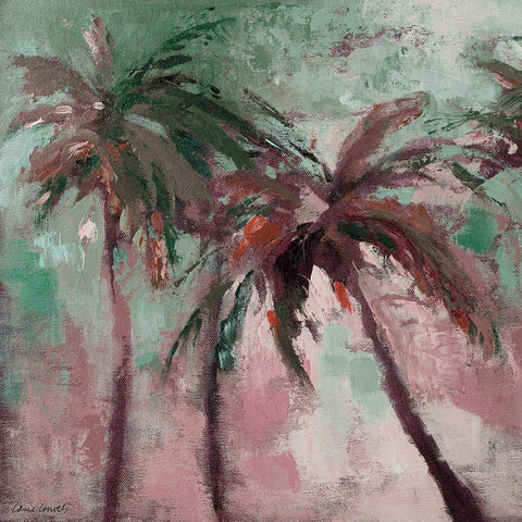 Island Evening Palms II White Modern Wood Framed Art Print by Loreth, Lanie