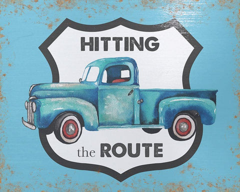 Hitting the Route Black Ornate Wood Framed Art Print with Double Matting by Medley, Elizabeth