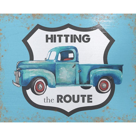 Hitting the Route Black Modern Wood Framed Art Print with Double Matting by Medley, Elizabeth