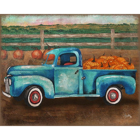 Truck Harvest I White Modern Wood Framed Art Print by Medley, Elizabeth