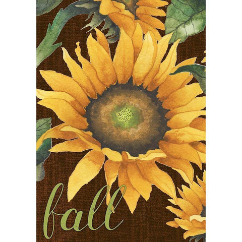 Sunflowers in the Fall Gold Ornate Wood Framed Art Print with Double Matting by Medley, Elizabeth