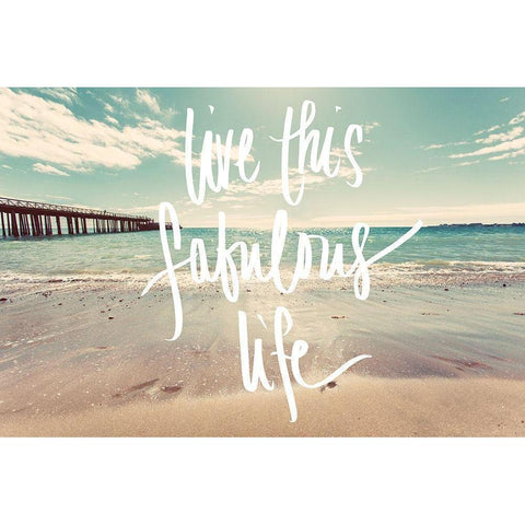 Live This Fabulous Life Gold Ornate Wood Framed Art Print with Double Matting by Stewart, Wil