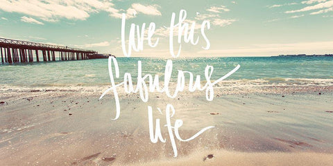 Live this Fabulous Life Black Ornate Wood Framed Art Print with Double Matting by Stewart, Wil
