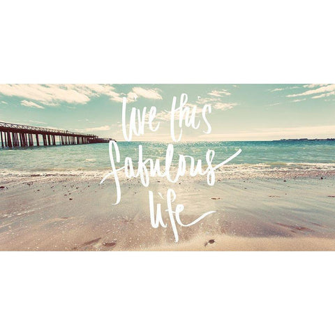 Live this Fabulous Life Black Modern Wood Framed Art Print by Stewart, Wil