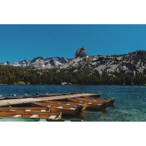 Lake Scenery White Modern Wood Framed Art Print by Stewart, Wil