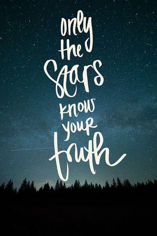 Only The Stars White Modern Wood Framed Art Print with Double Matting by Stewart, Wil