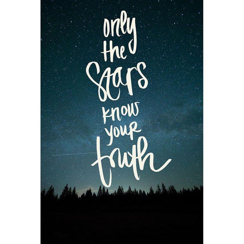 Only The Stars White Modern Wood Framed Art Print by Stewart, Wil