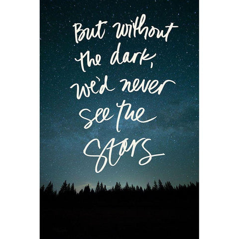 Without the Dark Black Modern Wood Framed Art Print with Double Matting by Stewart, Wil