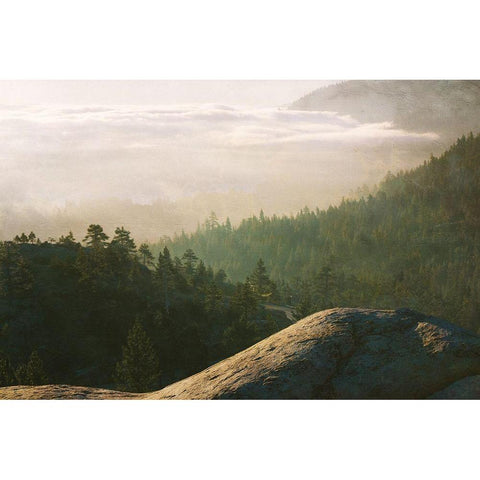 Peak of Dawn Gold Ornate Wood Framed Art Print with Double Matting by Stewart, Wil