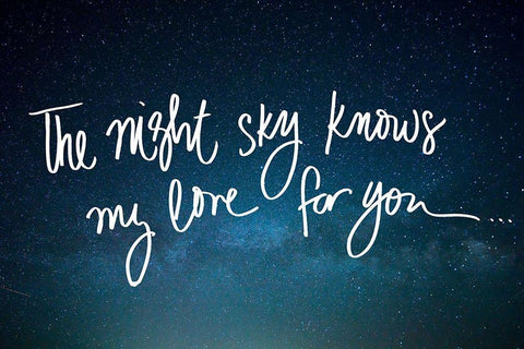 The Night Sky White Modern Wood Framed Art Print with Double Matting by Stewart, Wil