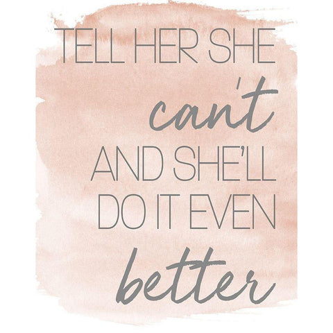 Tell Her Black Modern Wood Framed Art Print with Double Matting by SD Graphics Studio