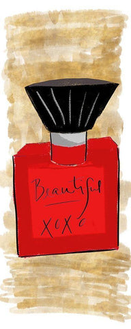 Beautiful Perfume Panel Black Ornate Wood Framed Art Print with Double Matting by SD Graphics Studio
