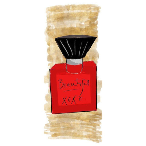 Beautiful Perfume Panel White Modern Wood Framed Art Print by SD Graphics Studio