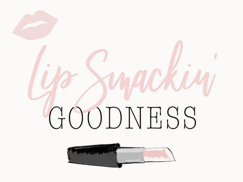 Lip Smackin Goodness White Modern Wood Framed Art Print with Double Matting by SD Graphics Studio