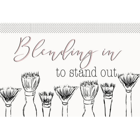 Blending In To Stand Out Black Modern Wood Framed Art Print with Double Matting by SD Graphics Studio