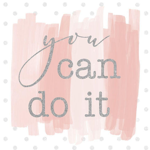 You Can Do It Gold Ornate Wood Framed Art Print with Double Matting by SD Graphics Studio
