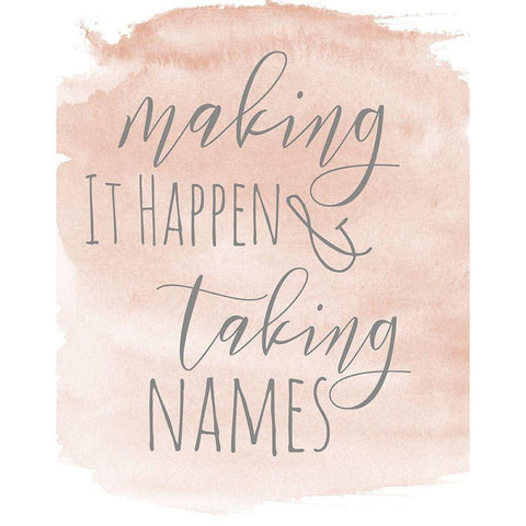 Taking Names White Modern Wood Framed Art Print by SD Graphics Studio