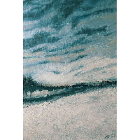 Winters Edge I Black Modern Wood Framed Art Print by Hakimipour, Tiffany