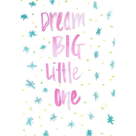 Dream Big Little One Black Modern Wood Framed Art Print by SD Graphics Studio