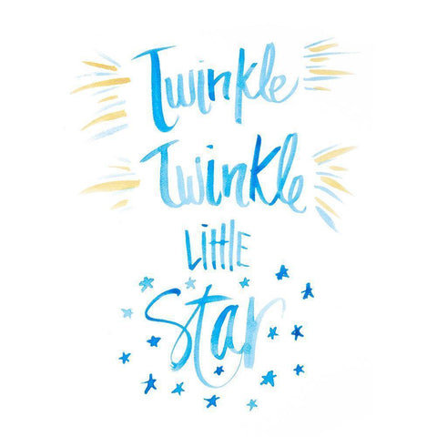 Twinkle Little Star Gold Ornate Wood Framed Art Print with Double Matting by SD Graphics Studio