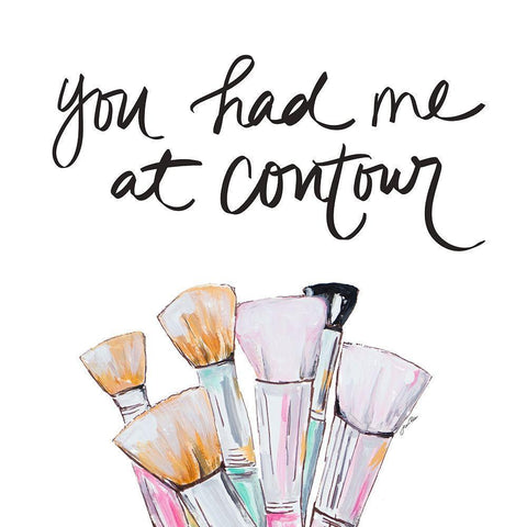 You Had Me At Contour White Modern Wood Framed Art Print by Ritter, Gina