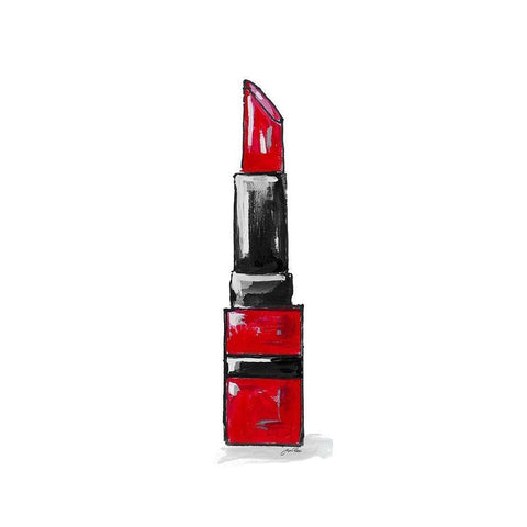 Red Lipstick I Black Modern Wood Framed Art Print by Ritter, Gina