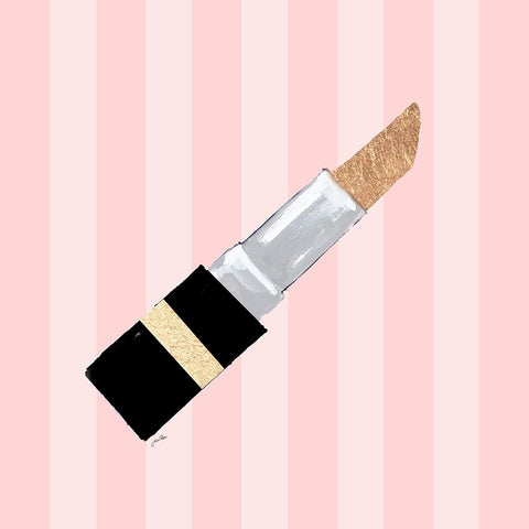 Lipstick White Modern Wood Framed Art Print with Double Matting by Ritter, Gina