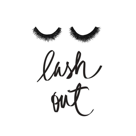 Lash Out White Modern Wood Framed Art Print by Ritter, Gina