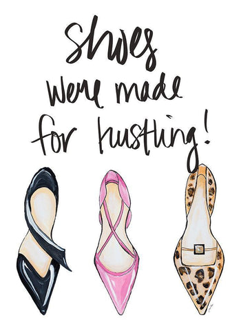 Shoes Were Made For Hustling Black Ornate Wood Framed Art Print with Double Matting by Ritter, Gina