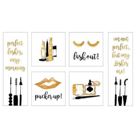 Makeup Quotes II Black Modern Wood Framed Art Print by Ritter, Gina