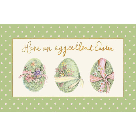 Have An Eggcellent Easter Gold Ornate Wood Framed Art Print with Double Matting by Gaynor, Janice