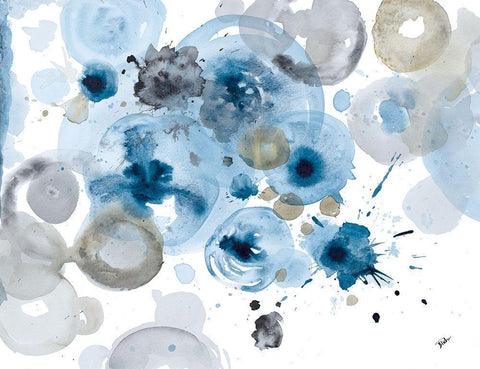 Aguazul Black Ornate Wood Framed Art Print with Double Matting by Pinto, Patricia