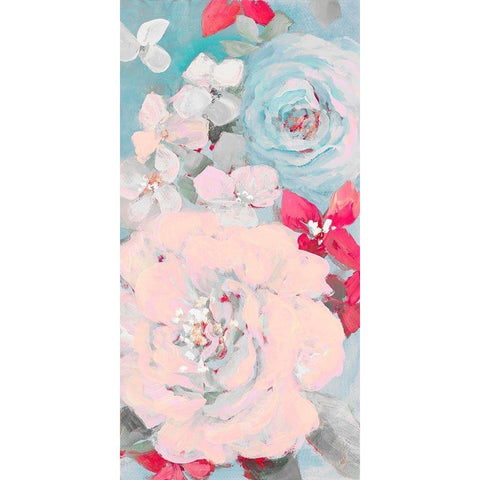 Abundant Garden Pastel I Black Modern Wood Framed Art Print with Double Matting by Loreth, Lanie