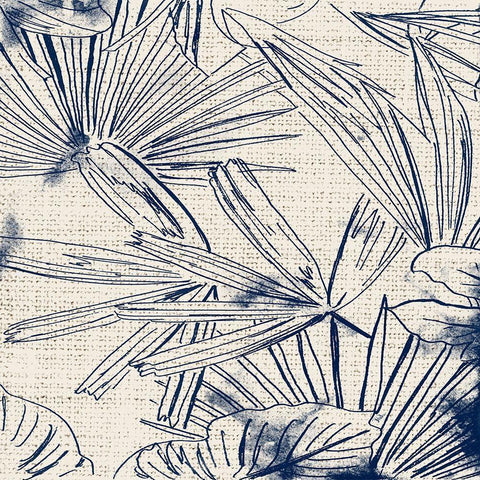 Selva Sketch Square I White Modern Wood Framed Art Print with Double Matting by Pinto, Patricia