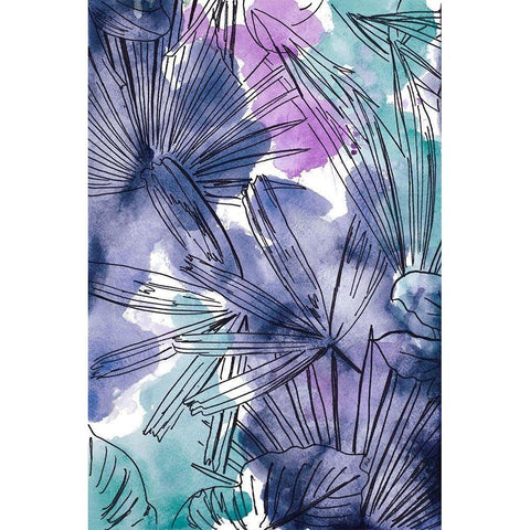 Selva II Black Modern Wood Framed Art Print with Double Matting by Pinto, Patricia