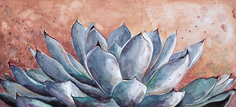 Blue Agave Black Ornate Wood Framed Art Print with Double Matting by Pinto, Patricia