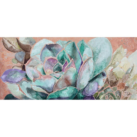 Desert Flower on Terra Cotta Black Modern Wood Framed Art Print by Pinto, Patricia