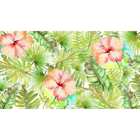 Tropical Breeze Black Modern Wood Framed Art Print by Pinto, Patricia