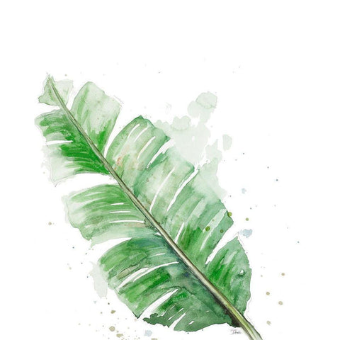 Palm Frond III Black Modern Wood Framed Art Print with Double Matting by Pinto, Patricia