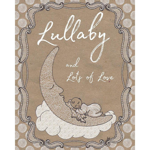 Sweet Lullaby I Black Modern Wood Framed Art Print with Double Matting by Metz, Andi