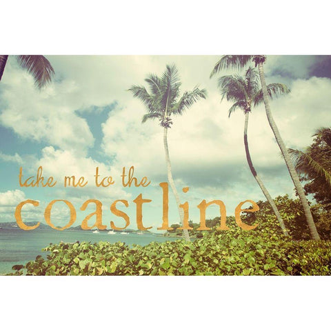 Take me to the Coastline White Modern Wood Framed Art Print by Mansfield, Kathy